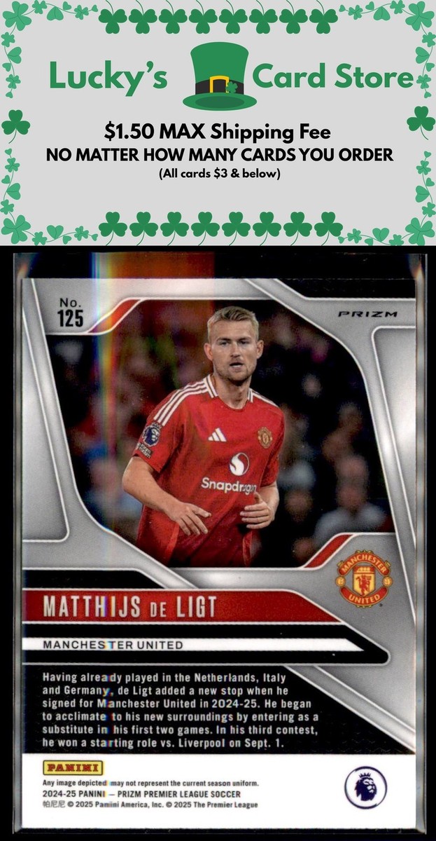 2024-25 Panini Prizm Premier League #125 Matthijs de Ligt Orange