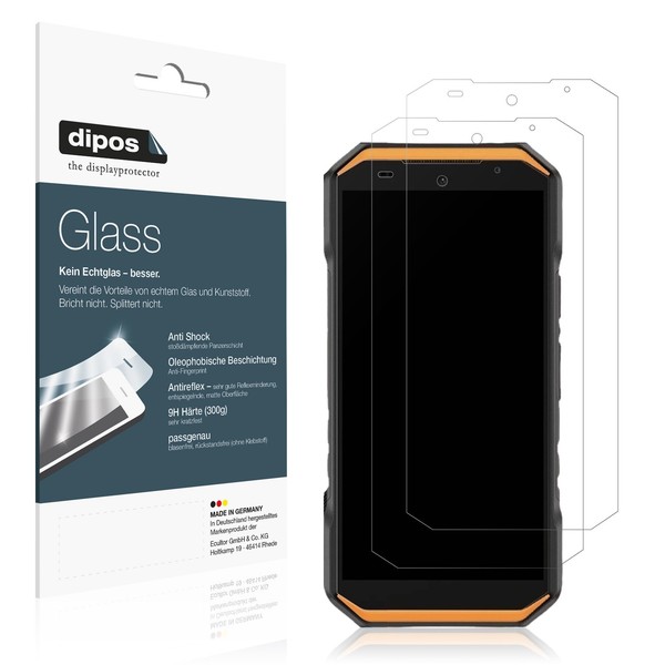 2X Schutzfolie FüR Ulefone Armor X32 Matt - Anti-Shock 9H Folie Dipos Glass-image