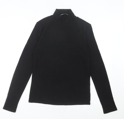 Basic-T-Shirt Damen UK Größe M MNG schwarz