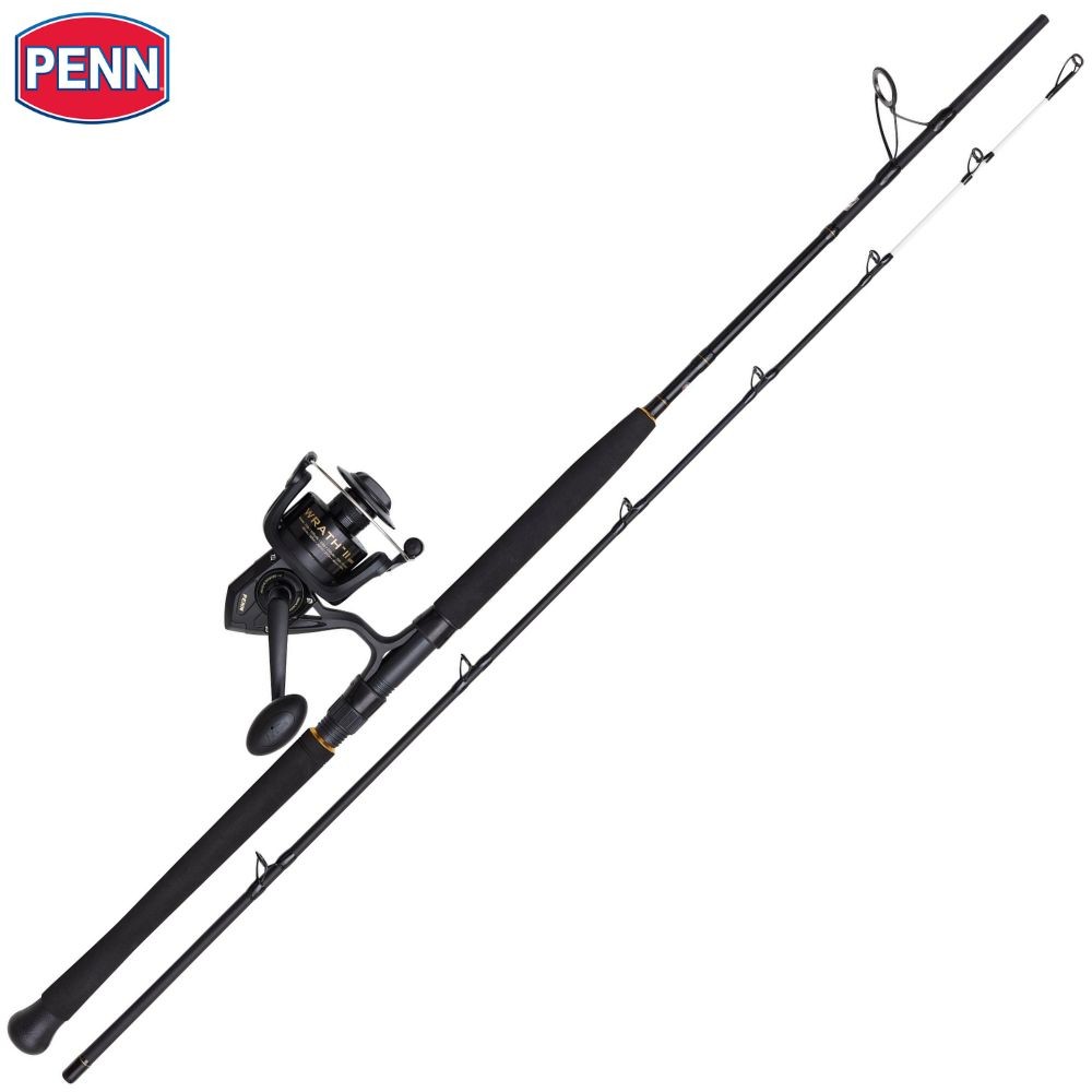 Удочка-катушка для морской рыбалки PENN Combo WRATH II BOAT 2,13 м/12-20 фунтов