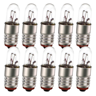 RUIANDSION 10x 12V E5 LES Miniature Filament Replacement Lilliput Edison E501 Screw Bulb