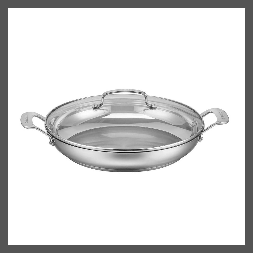 Cuisinart 2PC Stainless Steel Everyday Pan Set 500F 353QT 12 Cover Oven 7590₽