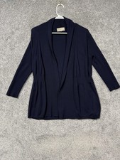 Joan Vass Cardigan Sweater Large Preppy Minimalist Layering Office Chic Academia