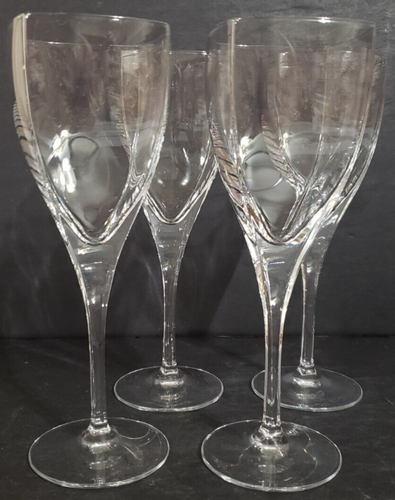 Mikasa Crystal Panache Wine Glasses Set Of 4 Square Shaped 8" Tall - Picture 3 of 10