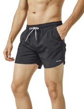 Mens Swim Trunks 5" with Mesh Lining Quick Dry Bathing Suits for Men Swim Sho...