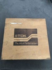 Vintage TDK Audio Cassette Wooden Carrying Case Used