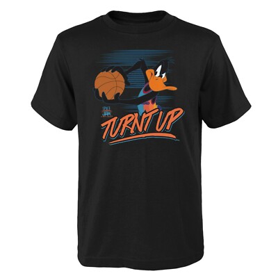 Space Jam T-Shirt Turnt Up Daffy Duck A New Legacy Adult NBA schwarz