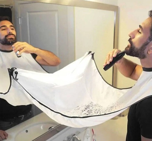 Beard Apron, Beard Bib Hair Catcher for Self-Shaving Trimming, Cape Grooming UK - 第 5/6 張圖片