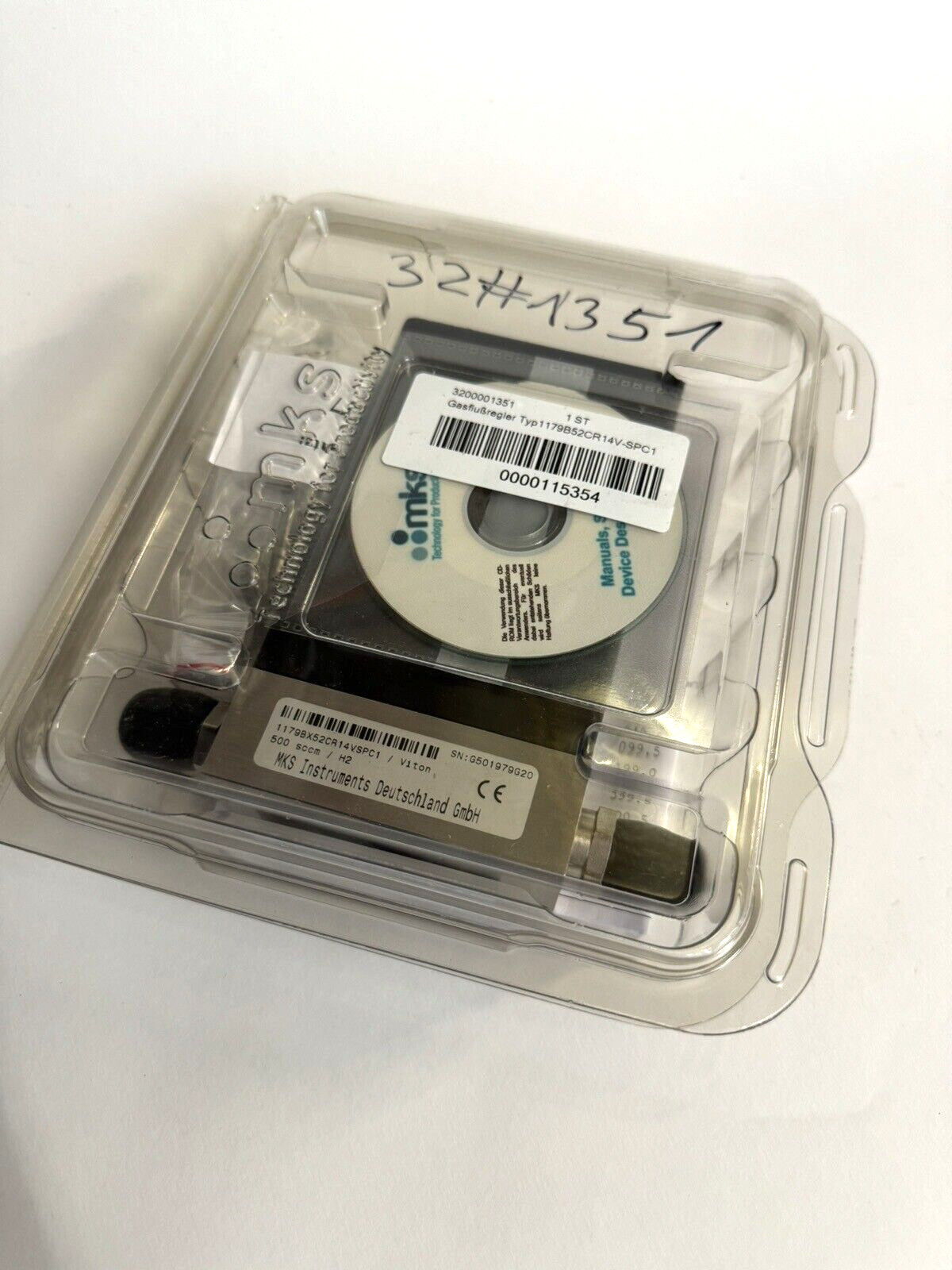 MKS 1179bx52cr14vspc1, Mass Flow Controller, H2 500sccm - NEW