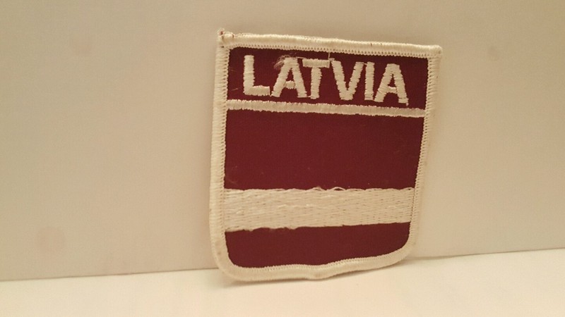 Travel Souvenir Latvia Color Patch 3 x 2 3/4 inches