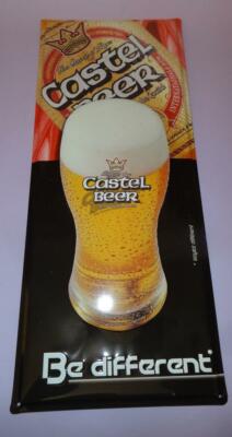 CASTEL BEER TIN METAL ADVERTISING SIGN DRINKS & SPIRITS PUB CLUB DECOR