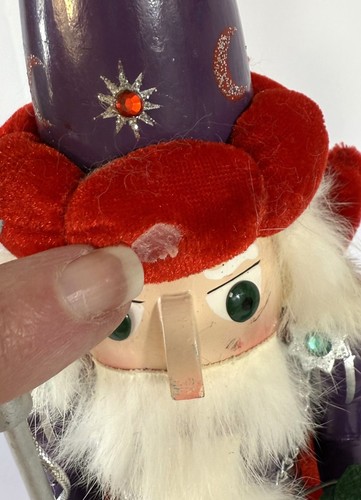 Nutcracker Village Wizard & Soldier Figurines Wooden 12" Tall Red & Green 100C - Picture 4 of 17