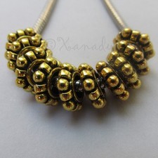 Wholesale Gold Plated European Large Hole Beads B9798 - 20, 50 Or 100PCs