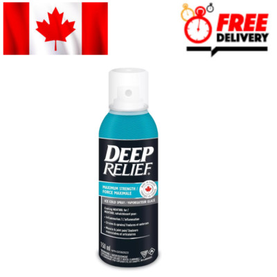 Deep Relief Maximum Strength Ice Cold Pain Relief Spray Reduces Inflammat. 150ml