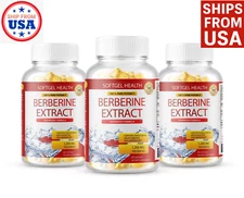 3 Packs Berberine 1200mg High Abosorption For Blood Sugar Immune 3 Months Supply