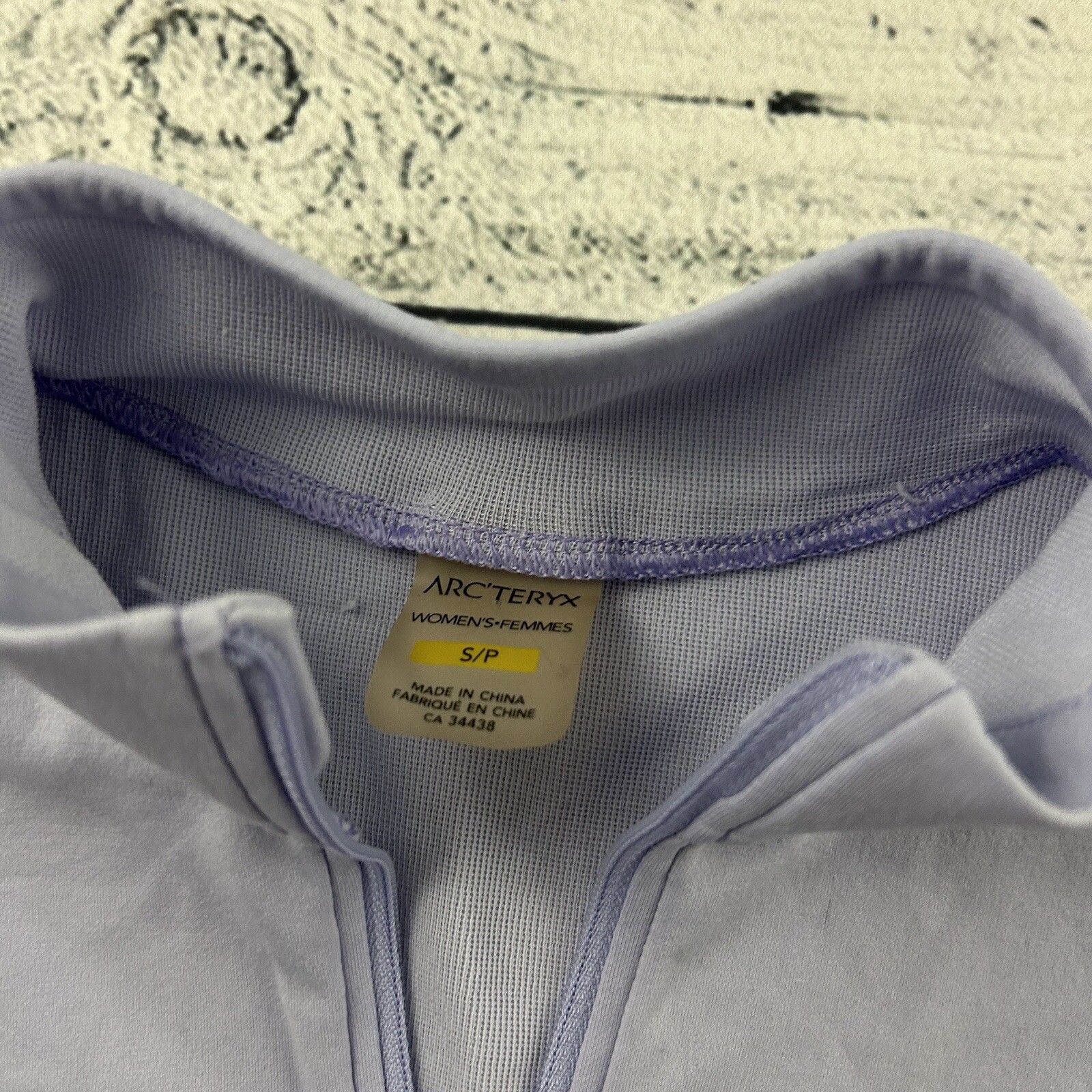 Giacca leggera pullover Arc'Teryx manica lunga 1 4 cerniera donna piccola viola