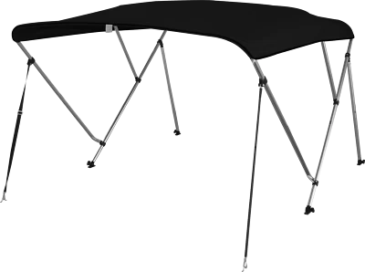 PONTTOR Bimini Top Bootsverdeck Sonnenverdeck mit 3 Armen Boot schwarz