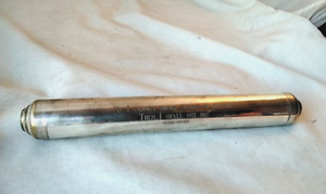 SILVER PLATE CIGAR TUBE, ENGRAVED 'IF I CANNOT SMOKE CIGARS IN HEAVEN THEN I ...