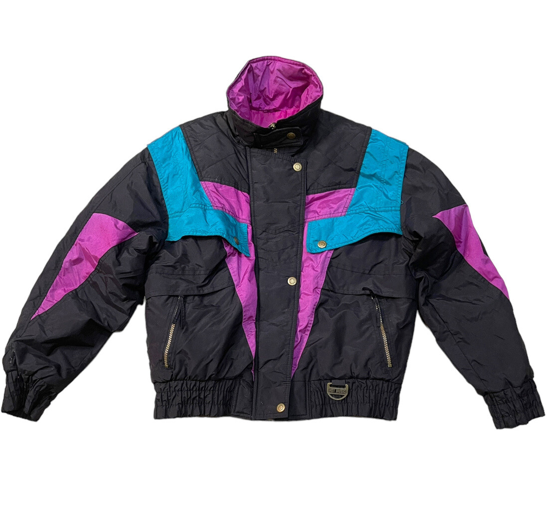Vintage 80s Hoy Music Sunburst Skiwear Ski Jacket Color