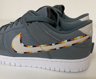 Nike Dunk Low N7 ID By You Lauren Schad Mens Sz 11.5 Grey  display picture 2