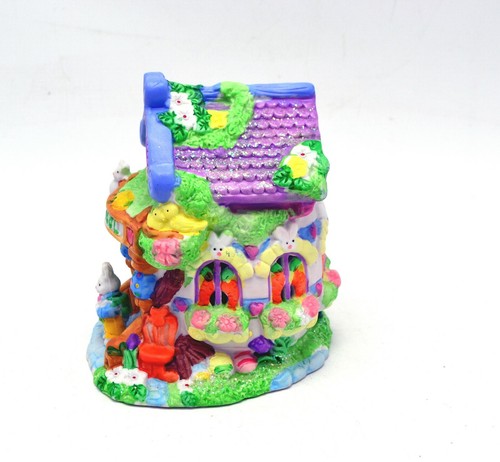 2002 Hoppy Hollow Easter Village SCHOOL House Ceramic Lighted Figurine - Picture 4 of 9