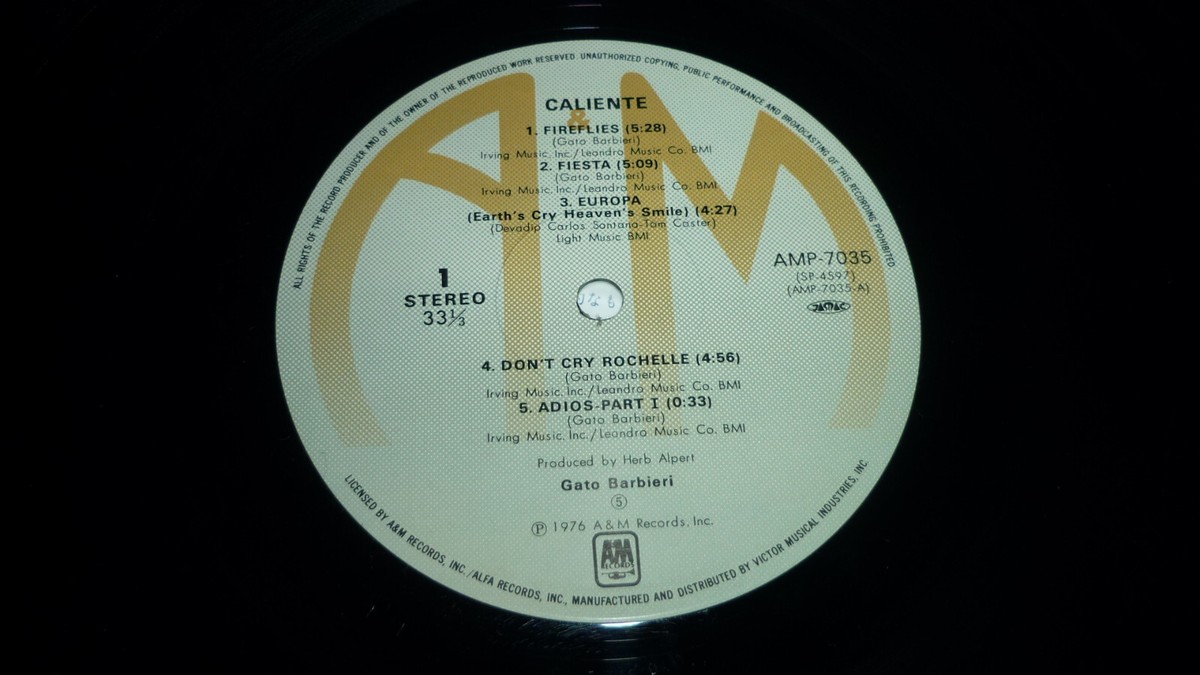 Gato Barbieri - Caliente! - A&M Records AMP-7035 Japan 1979 4-Page