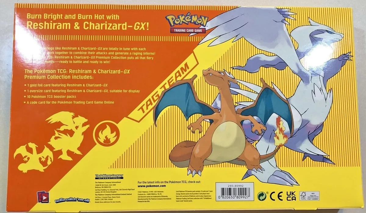 Pokémon TCG: Reshiram & Charizard-GX Premium Collection