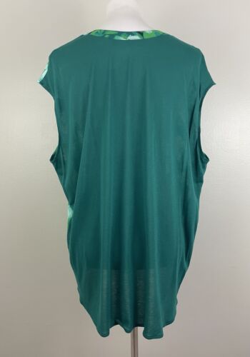 NY and Co. Camisa Popover Verde Mixta Manga Corta Ropa de Trabajo Top Mujer XL - Imagen 3 de 6