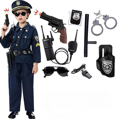 Hot New Halloween Children's Police Uniform Suit Cosplay Costume Clothes for Boy - Picture 19 of 22