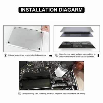 Replacement Battery For MacBook Pro 13" A1989, A1964 (2018-2020) - 58Wh, 11.4V, 6-Cell Li-Ion-734353