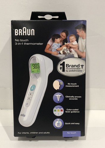 Braun No Touch Plus Thermometer Forehead Digital Portable BNT100 New In Box - Picture 2 of 5