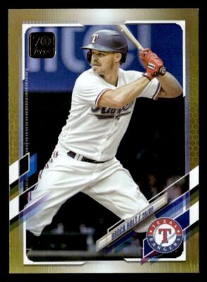 2021 Topps Update #US30 Brock Holt Gold Foil Card Texas Rangers