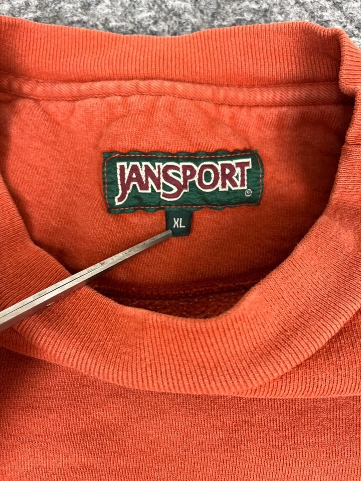 Sudadera Pullover En Blanco JanSport De Colección Adulto Talla XL Naranja Hecha en EE. UU. Para Hombres Foto 2 de 4