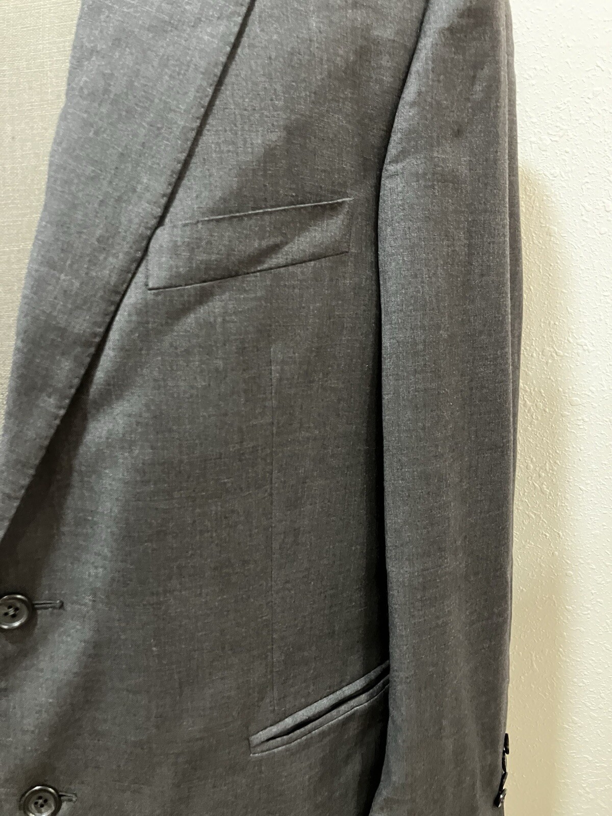 Peter Millar Jacket Gray Wool Canada Trim 42R - image 2