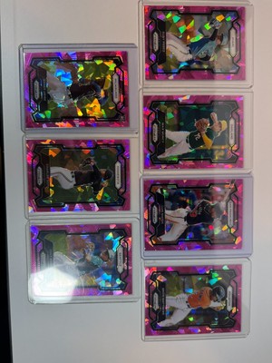 2024 Panini Prizm Baseball PINK ICE CRACKLE 7 Card Lot Future Stars!!