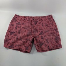 Polo Ralph Lauren Classic Fit 6 Red Sailboat Print Chino Shorts Mens Size 38