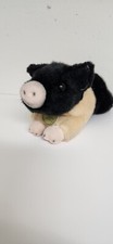 Miyoni Plush Pig By Aurora Hampshire Stuffed Animal Black Beige 12  2021