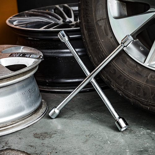 14 Inch Universal Heavy Duty Lug Wrench 4 Way Tire Iron Wrench - Picture 6 of 12