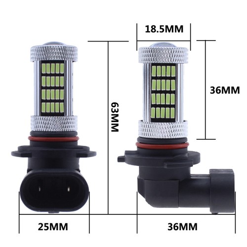 2Pcs Ice Blue H10 9145 9140 Car Truck Pickup Driving Fog Lights 92-SMD LED Bulbs - Picture 8 of 12
