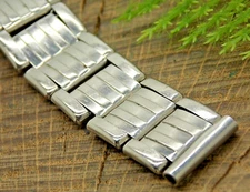 Swiss made Vintage Pre-Owned Watch Band Stainless Steel Inox Expansion 15mm