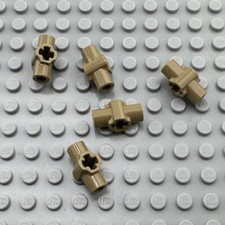 LEGO Technic - Dark Tan - Axle Connector Hub with Two Bar Holders - QTY x5