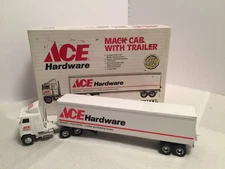 ERTL 1990 ACE HARDWARE  METAL TRUCK TRAILER #2978UO Limited Edition 1/64 DIECAST