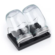 Sprouting Jar Kit-2 Wide Mouth Quart Mason Jars with 316 Stainless Steel Scre...
