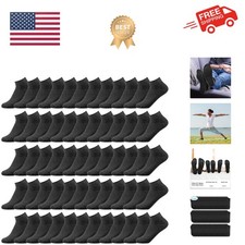 60 Pairs No Show Socks Bulk Low Cut Socks for Men Women Unisex Thin Cotton Bo...