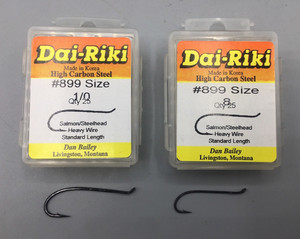 Dai-Ricki Fly Fishing Hooks Salmon Steelhead #899 Size 1/0 & 8 Packs of 25 Black
