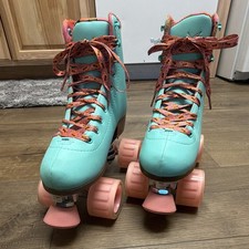 Lenexa Raw Quad Roller Skates Teal/Pink Size 5 for Womens Skating