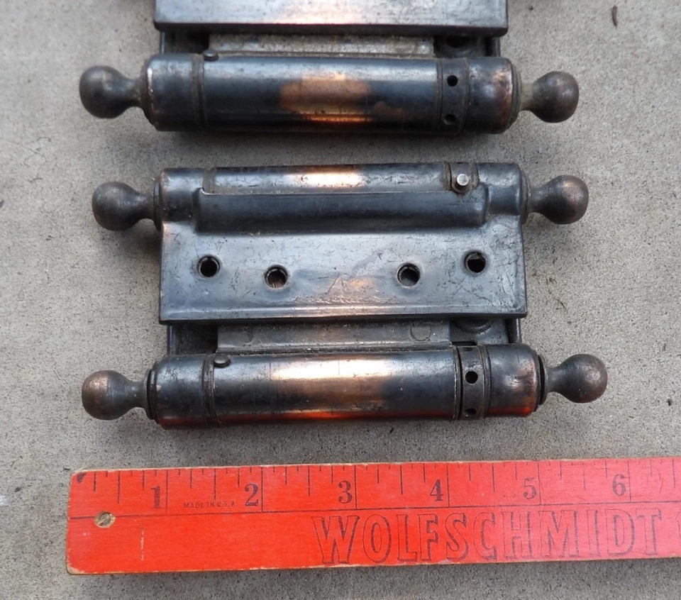 Par de bisagras japonesas para puerta batiente de 4" barra de café/salón de alta resistencia sin tornillos Foto 2 de 4