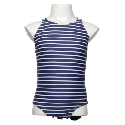 Next, Badeanzug, Größe: 122, Blau/Weiß, Elasthan/Polyester, Streifen #Gff