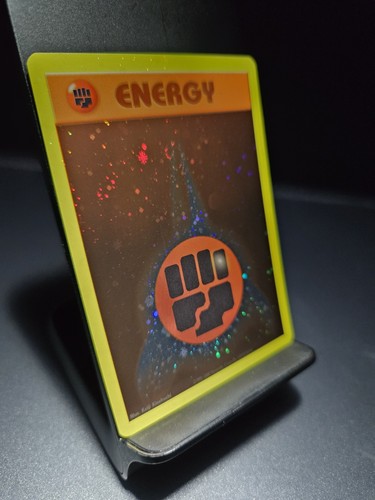 Pokemon Fighting Energy WotC 2002 Energize League Promo Reverse Holo Swirl LP/NM - Imagen 2 de 10