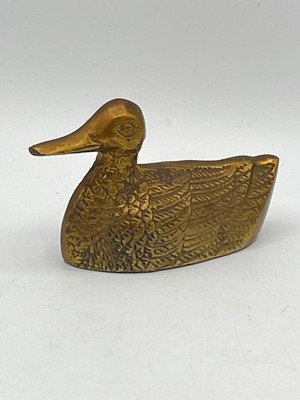 Deko Briefbeschwerer Messing Ente - kunstvolle Verarbeitung - Vintage
